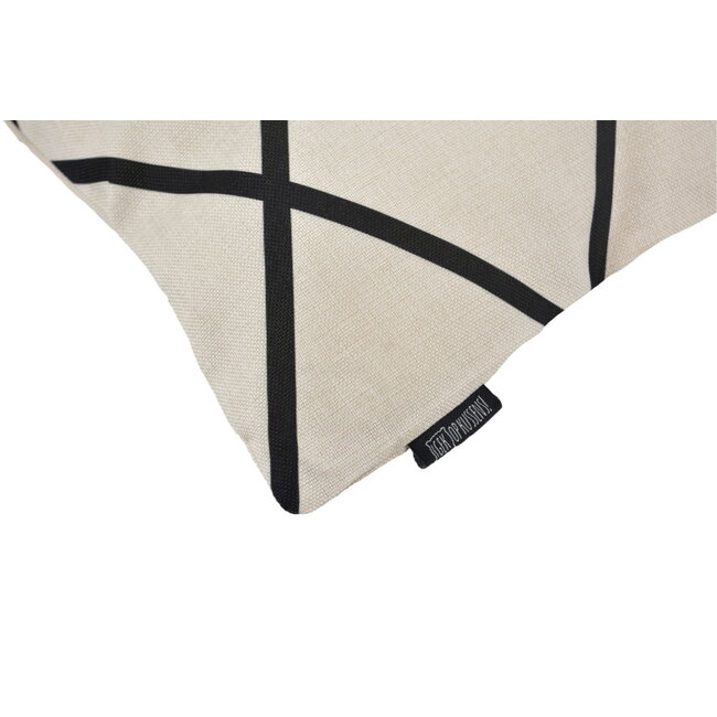 Criss Cross Square Kissenbezug | 45x45 cm | Baumwolle/Leinen
