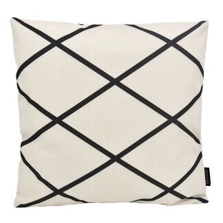 Gek op kussens! Criss Cross Square Kussenhoes | 45x45 cm | Katoen/Linnen