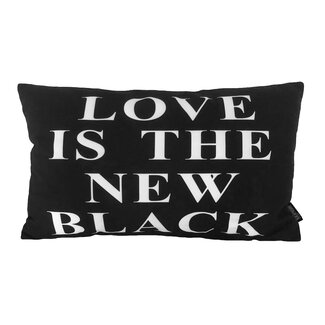 Love Is The New Black | 30 x 50 cm | Kussenhoes | Katoen