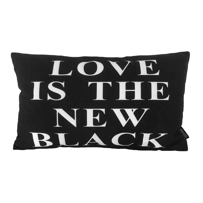 Love Is The New Black | 30 x 50 cm | Kussenhoes | Katoen