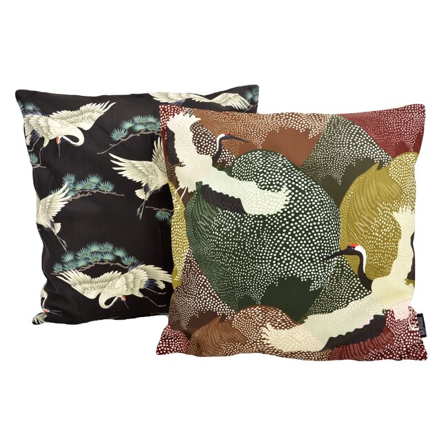 Kraanvogel #2 | 45 x 45 cm | Kussenhoes | Katoen/Polyester