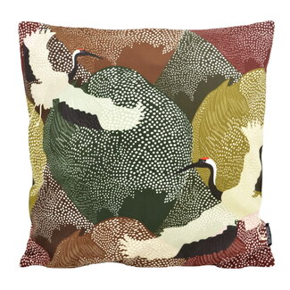 Gek op kussens! Kraanvogel #2 Kussenhoes | 45x45 cm | Katoen/Polyester