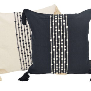 Boho Kaya Black Kussenhoes | 40x40 cm | Katoen