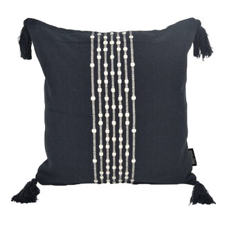 Gek op kussens! Boho Kaya Black Kissenbezug | 40x40 cm | Baumwolle