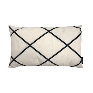 Gek op kussens! Criss Cross Kissenbezug | 30x50 cm | Baumwolle/Leinen
