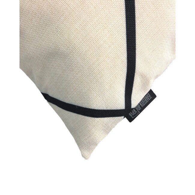 Criss Cross Kussenhoes | 30x50 cm | Katoen/Linnen