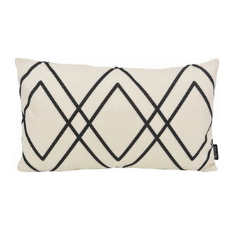 Gek op kussens! Avery Cross Kussenhoes | 30x50 cm | Katoen/Linnen