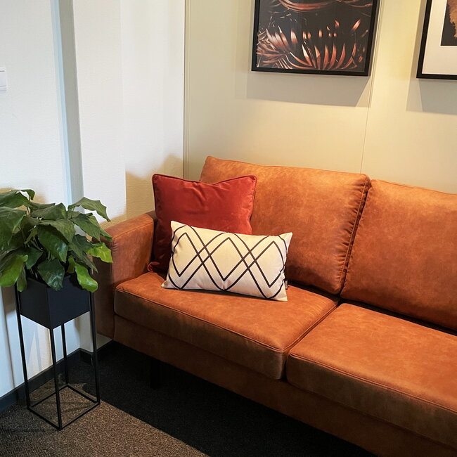 Avery Cross Kissenbezug | 30x50 cm | Baumwolle/Leinen