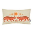 Indya Spirit Tiger Kissenbezug | 30x50 cm | Baumwolle/Leinen