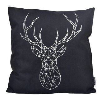 Gek op kussens! Graphic Deer Kissenbezug | 45x45 cm | Baumwolle/Leinen