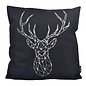 Graphic Deer Kussenhoes | 45x45 cm | Katoen/Linnen