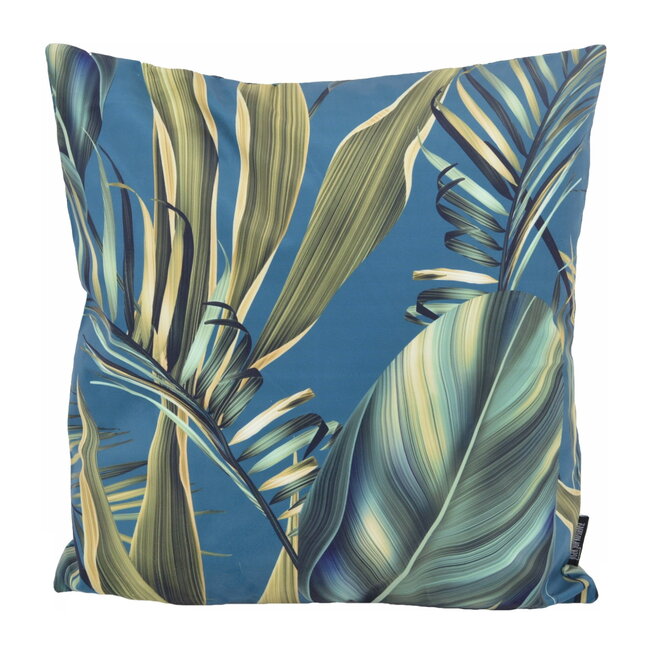 Blue Strelitzia Palm | 45 x 45 cm | Kussenhoes | Katoen