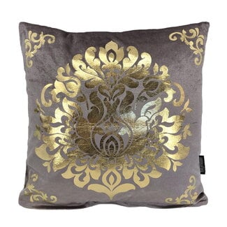 Gek op kussens! Oriental Grey-Lilac / Gold | 45 x 45 cm | Kussenhoes | Polyester