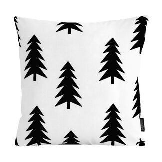Gek op kussens! Black Trees Kissenbezug | 45x45 cm | Baumwolle/Polyester