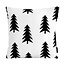 Gek op kussens! Black Trees Kissenbezug | 45x45 cm | Baumwolle/Polyester