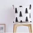 Black Trees Kussenhoes | 45x45 cm | Katoen/Polyester