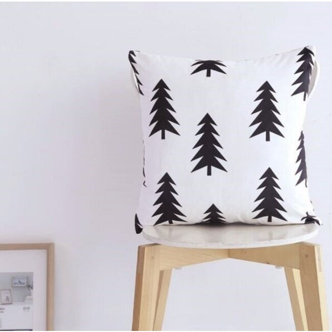 Black Trees Kissenbezug | 45x45 cm | Baumwolle/Polyester