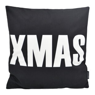 XMAS Black Kussenhoes | 45x45 cm | Katoen/Polyester