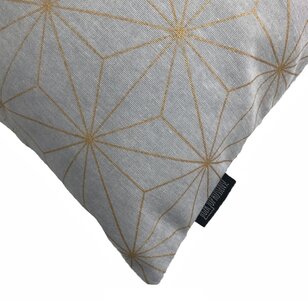 Nadal Grey/Gold Kussenhoes | 45x45 cm | Katoen
