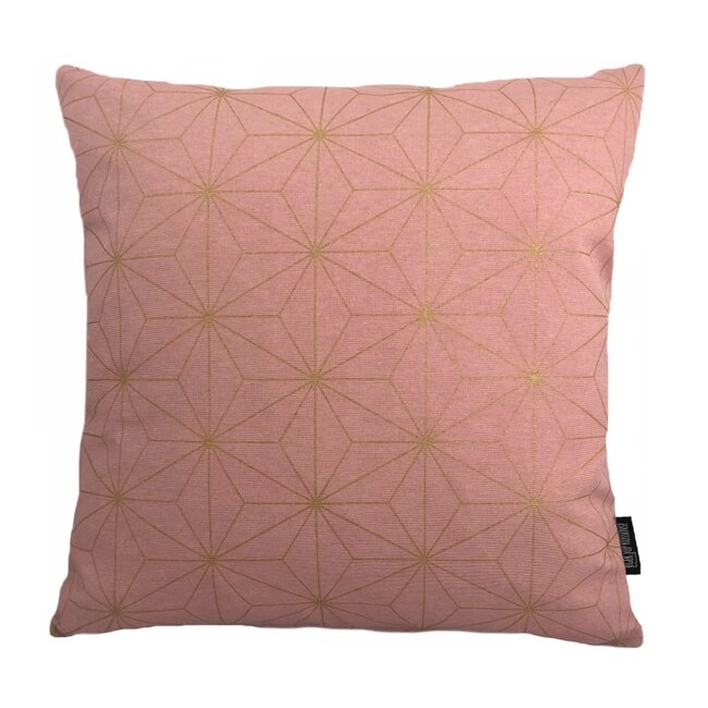 Nadal Pink / Gold | 45 x 45 cm | Kussenhoes | Katoen