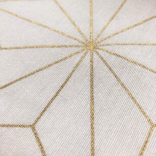 Nadal White/Gold Kussenhoes | 45x45 cm | Katoen