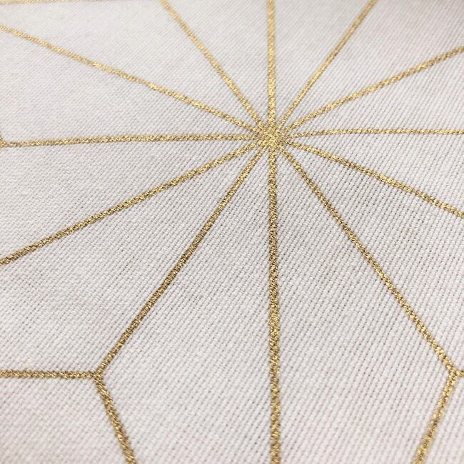 Nadal White/Gold Kissenbezug | 45x45 cm | Baumwolle