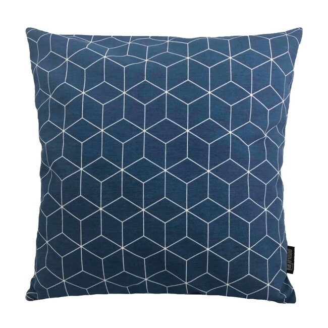 Geometric Blue | 45 x 45 cm | Kussenhoes | Katoen/Polyester