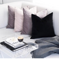 Velvet Schwarz Kissenbezug | 45x45 cm | Polyester