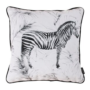 Velvet Zebra Kissenbezug | 45x45 cm | Samt/Polyester