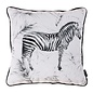 Velvet Zebra Kissenbezug | 45x45 cm | Samt/Polyester