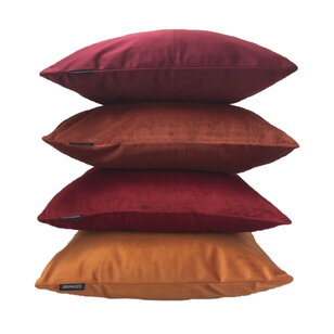 Velvet Terracotta Kussenhoes | 45x45 cm | Polyester
