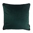 Velvet Piped Intens Groen | 45 x 45 cm | Kussenhoes | Velvet/Polyester