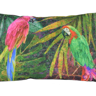 Velvet Parrot Kussenhoes | 30x50 cm | Velvet/Polyester