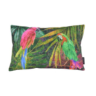 Gek op kussens! Velvet Parrot Kussenhoes | 30x50 cm | Velvet/Polyester