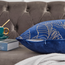 Velvet Leaves Long Blauw | 30 x 50 cm | Kussenhoes | Polyester