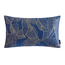 Gek op kussens! Velvet Leaves Long Blauw | 30 x 50 cm | Kussenhoes | Polyester