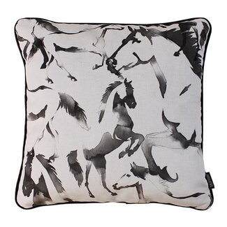 Gek op kussens! Velvet Horses | 45 x 45 cm | Kussenhoes | Velvet/Polyester