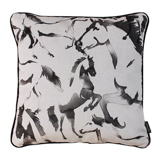 Gek op kussens! Velvet Horses Kussenhoes | 45x45 cm | Velvet/Polyester