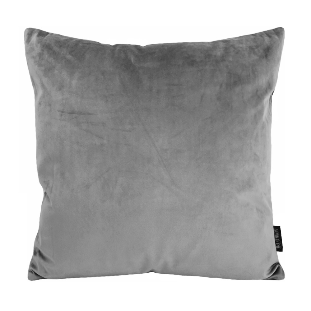 pad Bijna dood condoom Velvet Grijs | 45 x 45 cm | Kussenhoes | Velvet/Polyester | Gek op kussens!