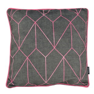 Velvet Graphic Pink Kussenhoes | 45x45 cm | Velvet/Polyester