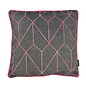 Velvet Graphic Pink Kussenhoes | 45x45 cm | Velvet/Polyester