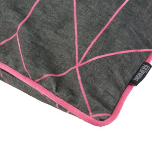 Velvet Graphic Pink Kussenhoes | 45x45 cm | Velvet/Polyester