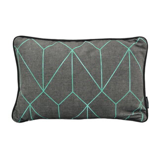 Gek op kussens! Velvet Graphic Green | 30 x 50 cm | Kussenhoes | Velvet/Polyester