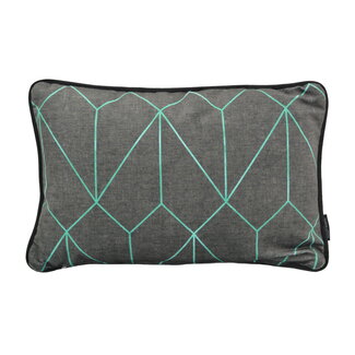Gek op kussens! Velvet Graphic Green Kussenhoes | 30x50 cm | Velvet/Polyester