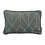 Gek op kussens! Velvet Graphic Green | 30 x 50 cm | Kussenhoes | Velvet/Polyester