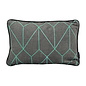 Velvet Graphic Green Kussenhoes | 30x50 cm | Velvet/Polyester