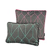 Velvet Graphic Green Kussenhoes | 30x50 cm | Velvet/Polyester