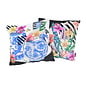 Velvet Graphic Flowers Kussenhoes | 45x45 cm | Velvet/Polyester