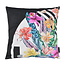 Velvet Graphic Flowers Kissenbezug | 45x45 cm | Samt/Polyester