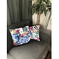Velvet Graphic Flowers Kussenhoes | 45x45 cm | Velvet/Polyester